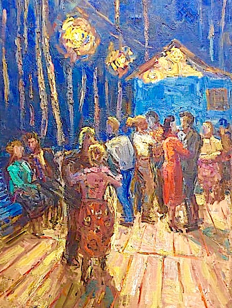 Лидия Архипова. На танцплощадке в парке, Холст,  масло, 1950-е.jpg