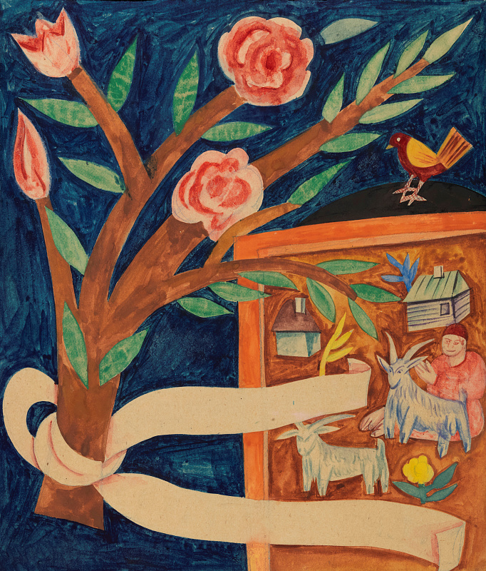 Борис Косарев. Посвящается Павлу Кузнецову. 1921. Гуашь и акварель на бумаге.jpg